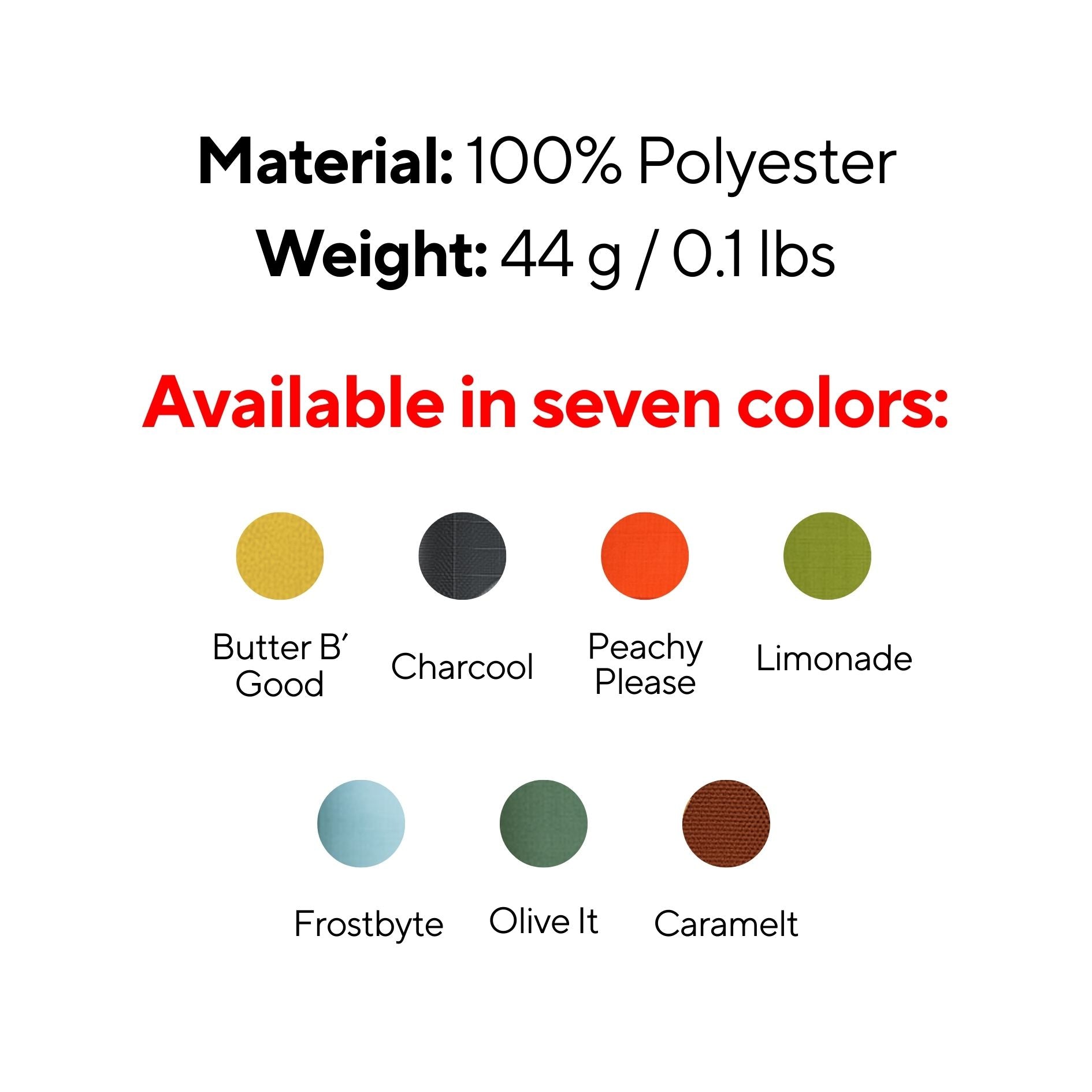 Product specifications including material, weight, and color options for SalahTag