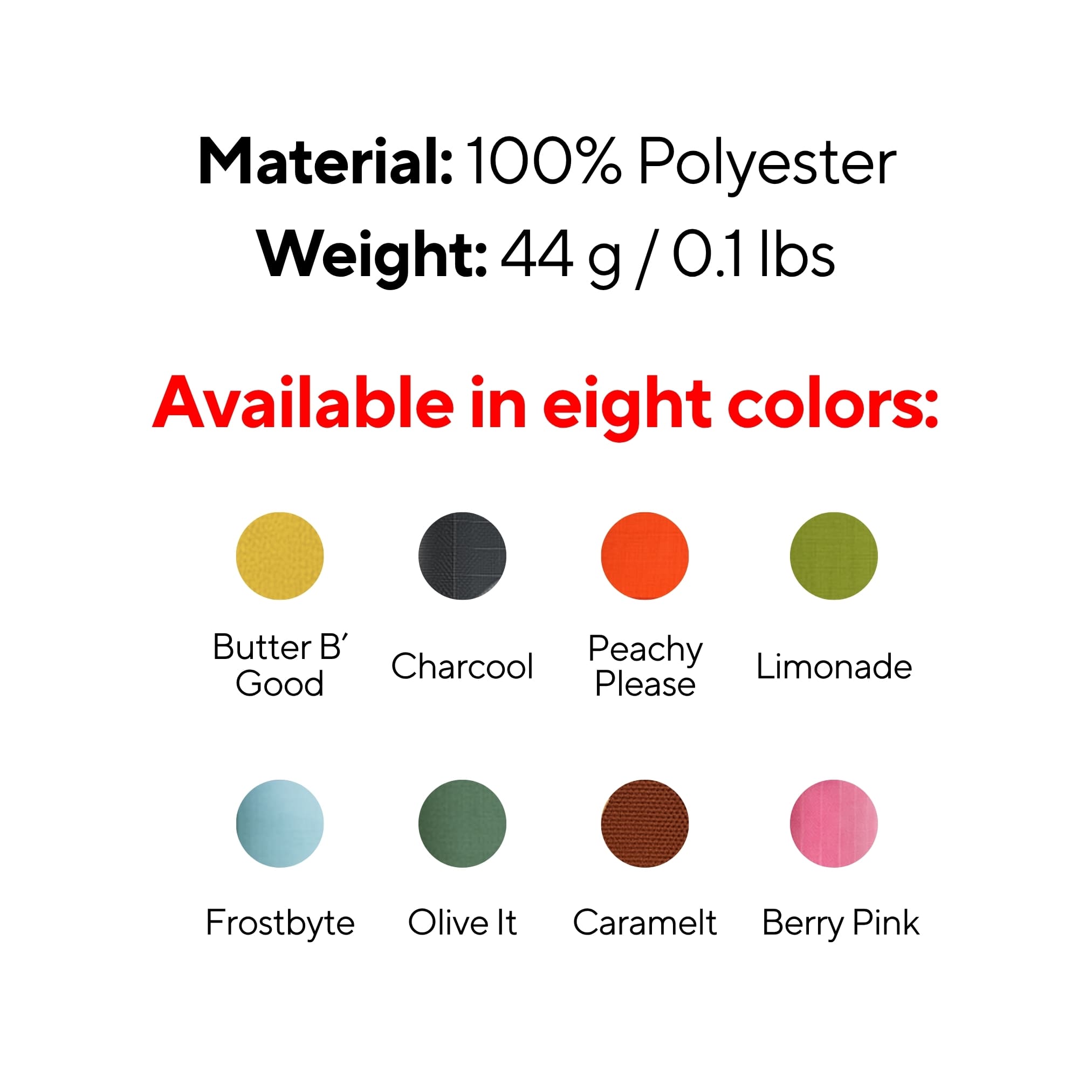 Product specifications including material, weight, and color options for SalahTag