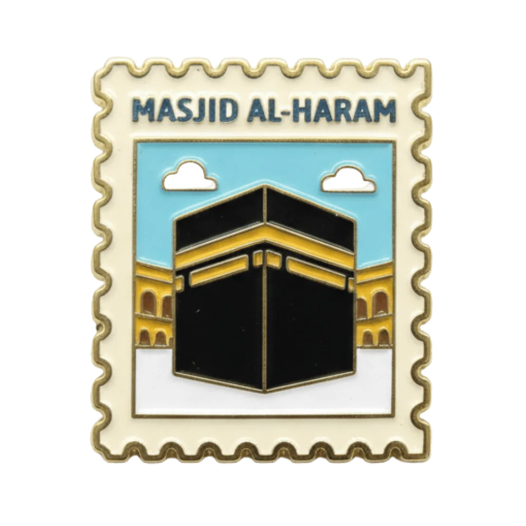 TAKKITS Pin Enamel Haji | Lencana Pin Islamik | Hadiah Haji & Umrah