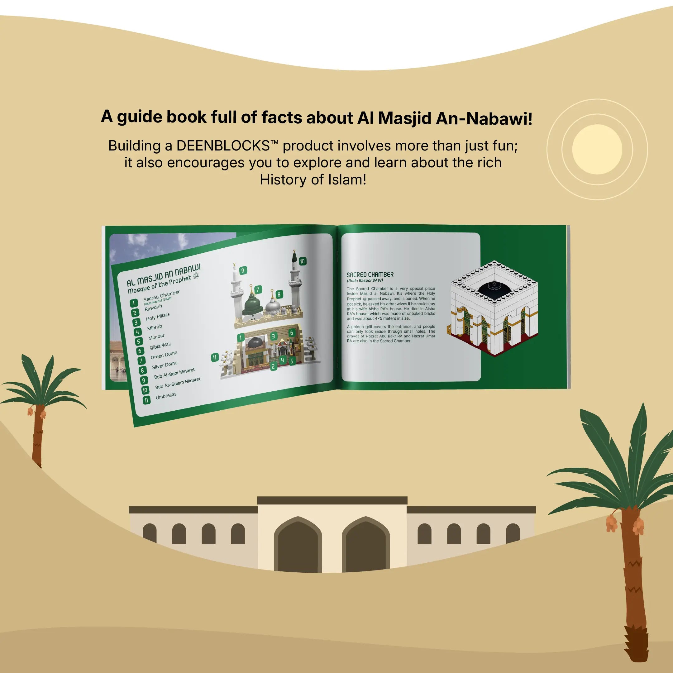 Preview of the An-Nabawi build guidebook included with this set (mobile copy)