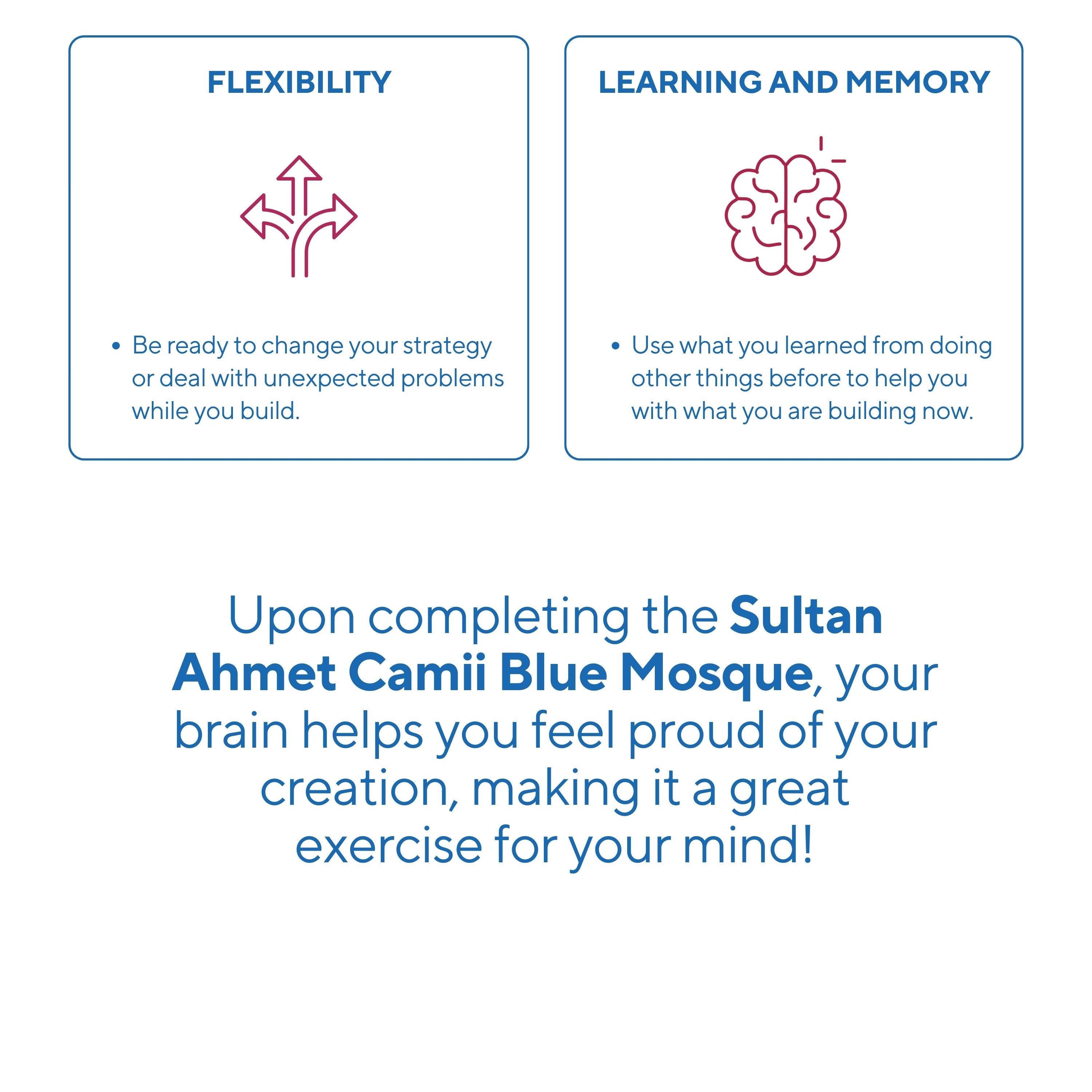 Learning benefits of Blue Mosque Build & Learn blocks.