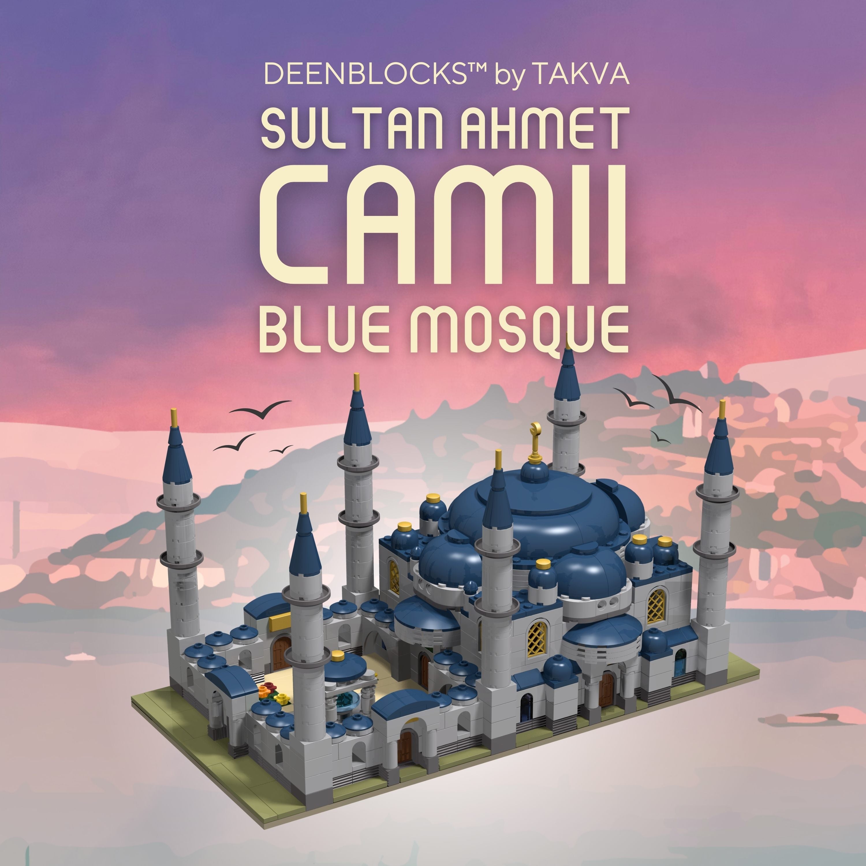 Blue Mosque Build & Learn premium block toy โ Islamic educational set.