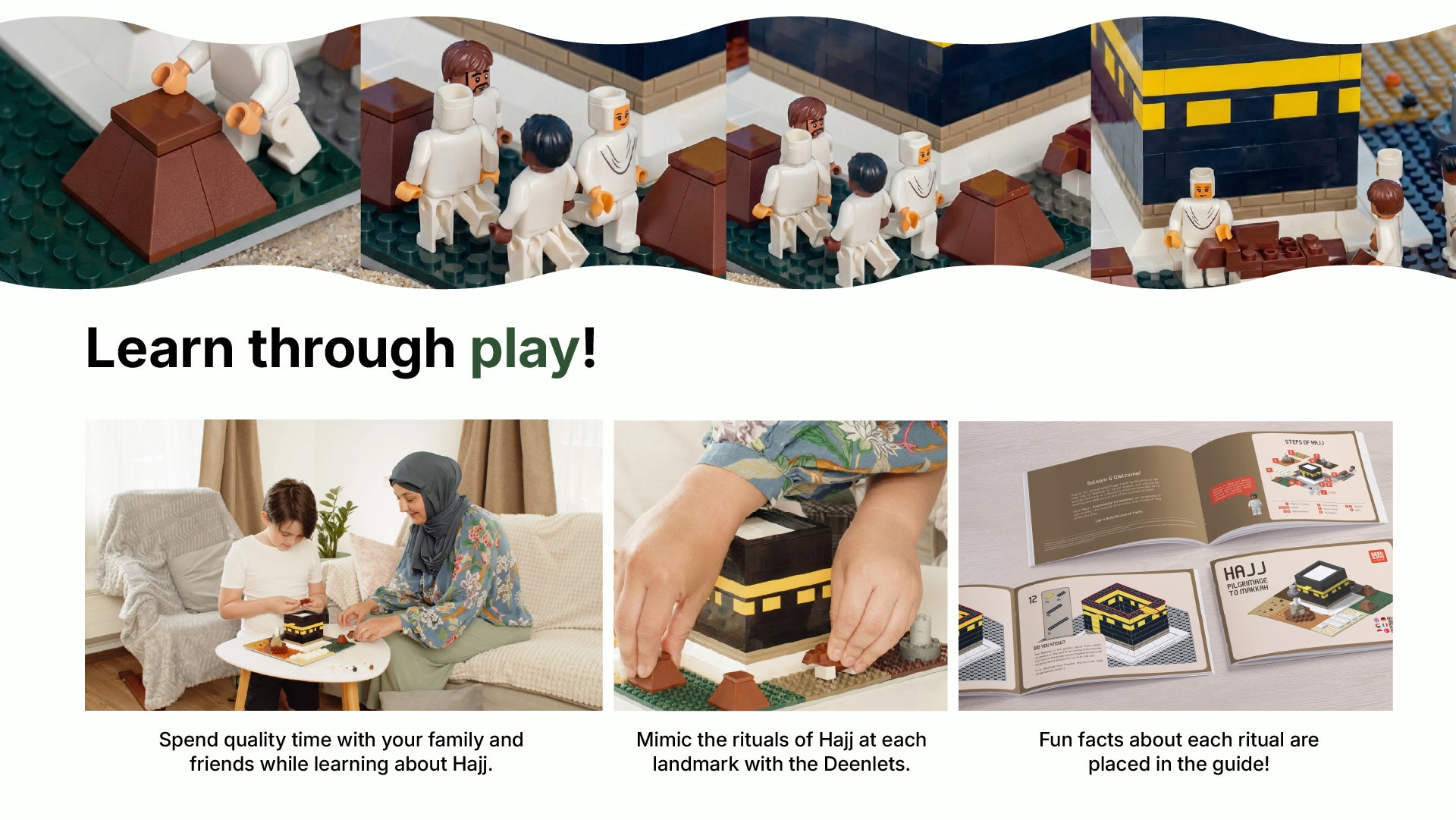 Child learning about Hajj through the TAKVA Hajj Pilgrimage building block toy