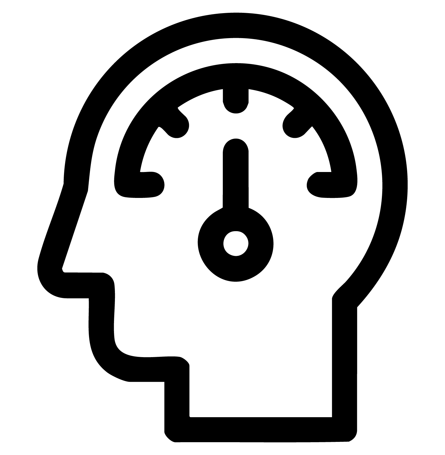 Difficulty level icon for DeenBlocks Build & Learn Block sets — gauge showing building challenge level.