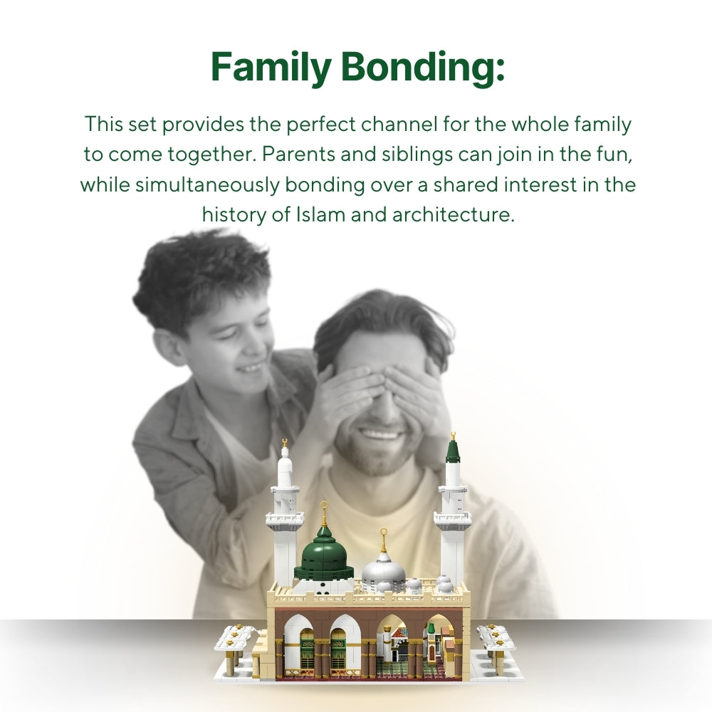 Family playtime — Masjid An Nabawi Build & Learn toy.