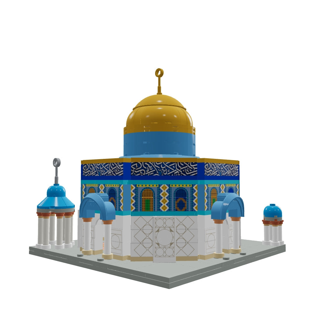 360-degree view of assembled Dome of the Rock block model