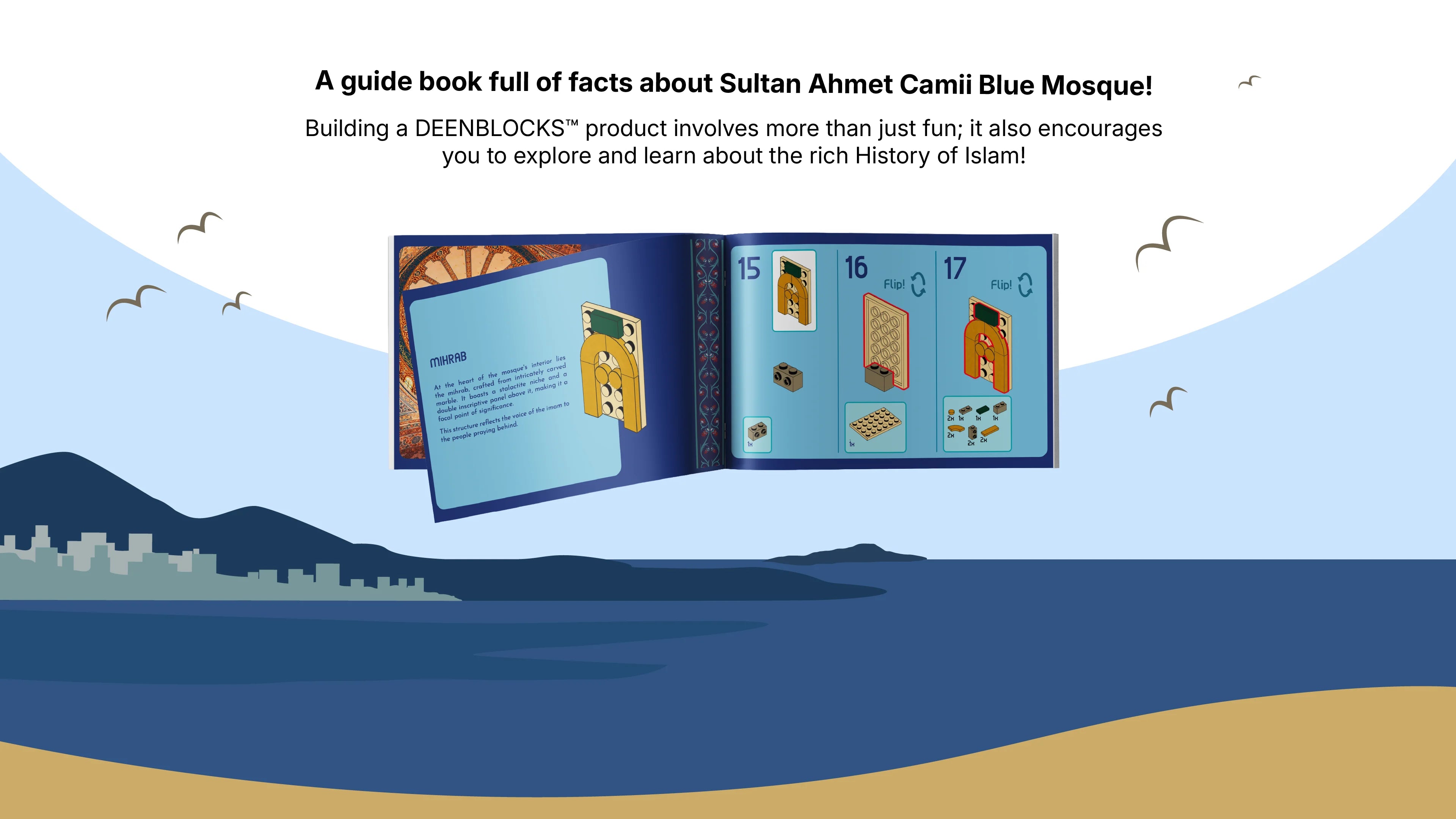 Included guidebook full of facts about Sultan Ahmet Camii