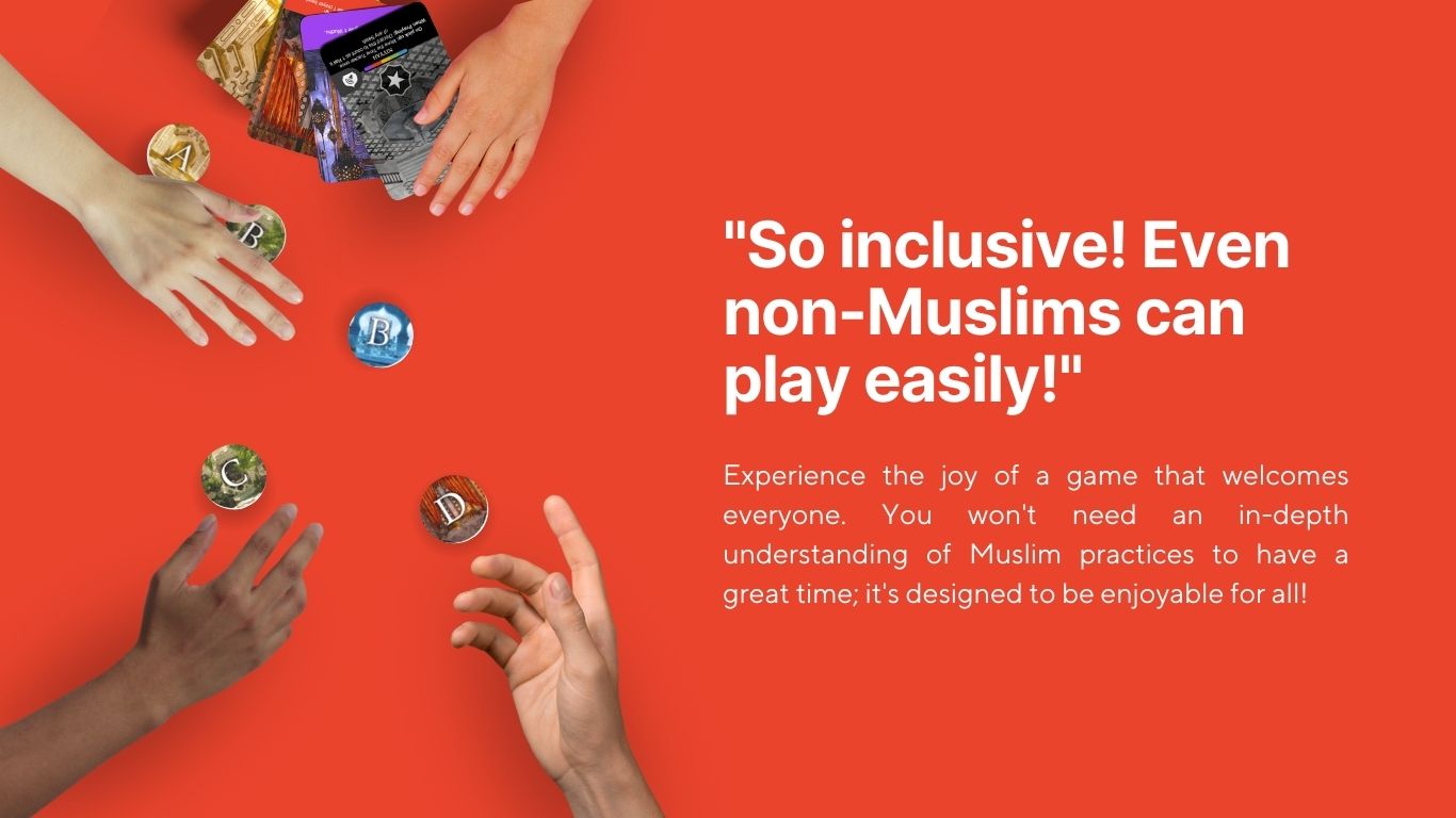 Diverse group of hands playing Usolli board game with cards and tokens