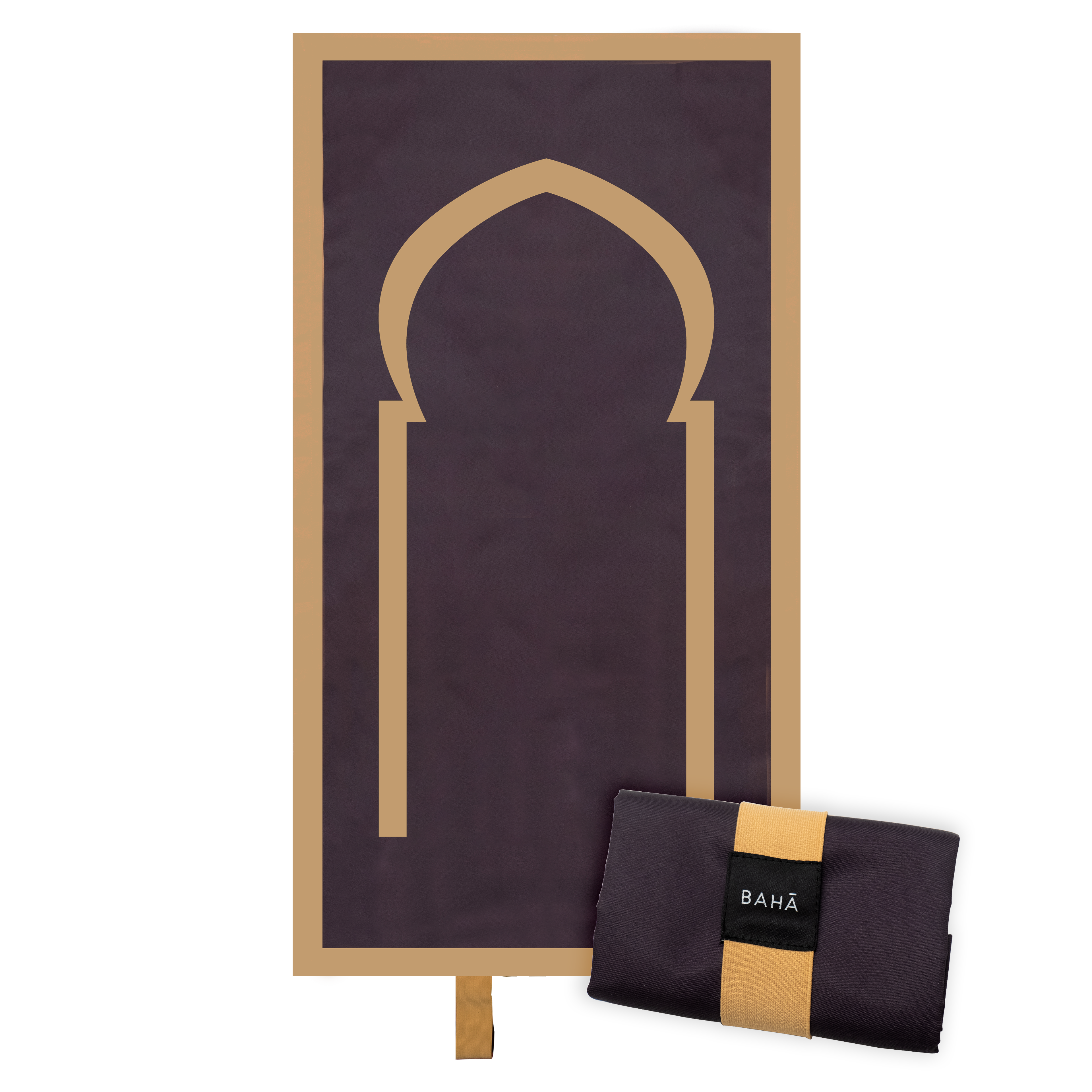 BAHA portable black pocket travel waterproof foldable islamic prayer mat/rug for muslims