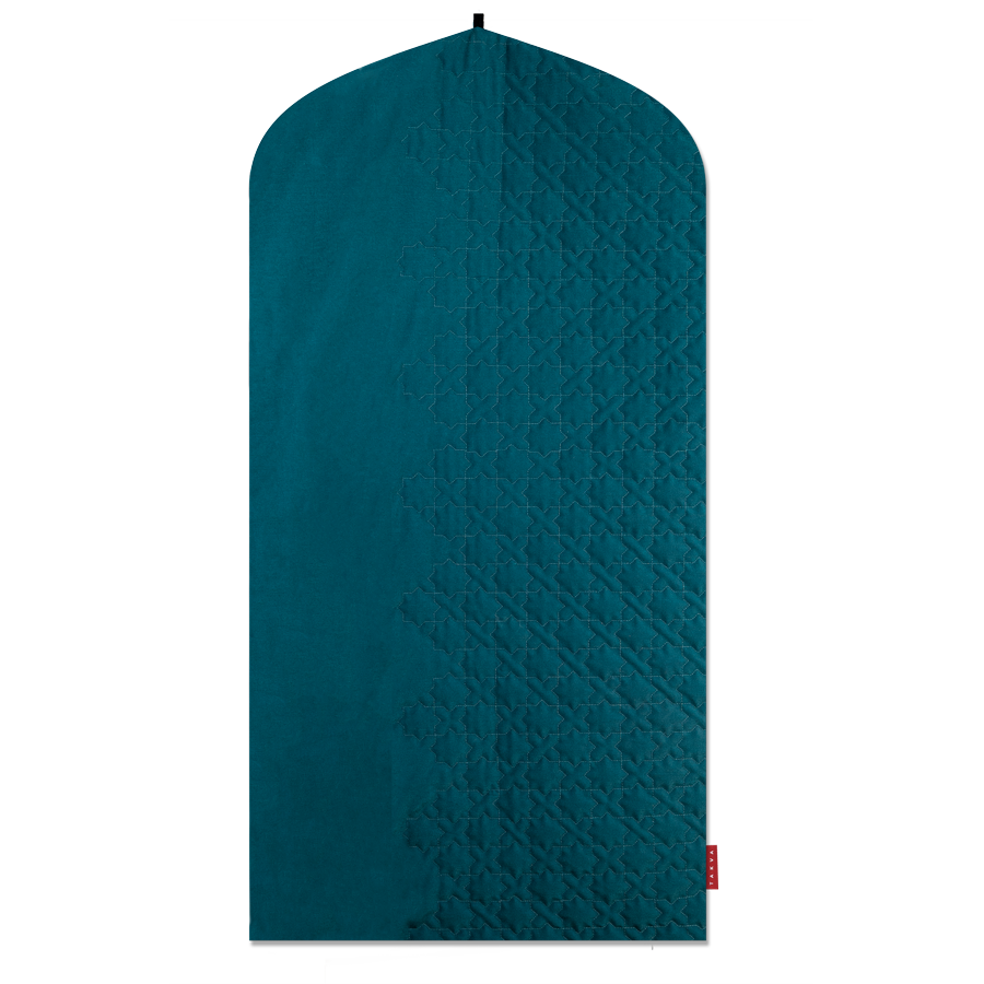 islamic indoor sejadah muslim prayer mat classic japan design pedded emerald blue