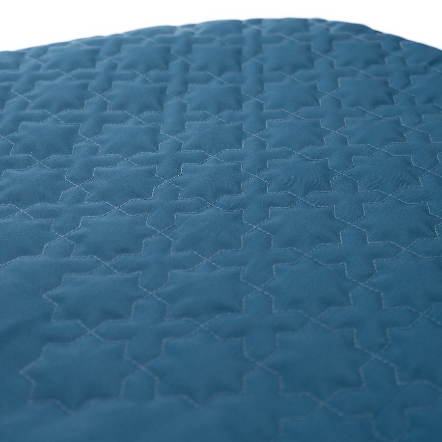islamic indoor sejadah muslim prayer mat classic japan design pedded blue
