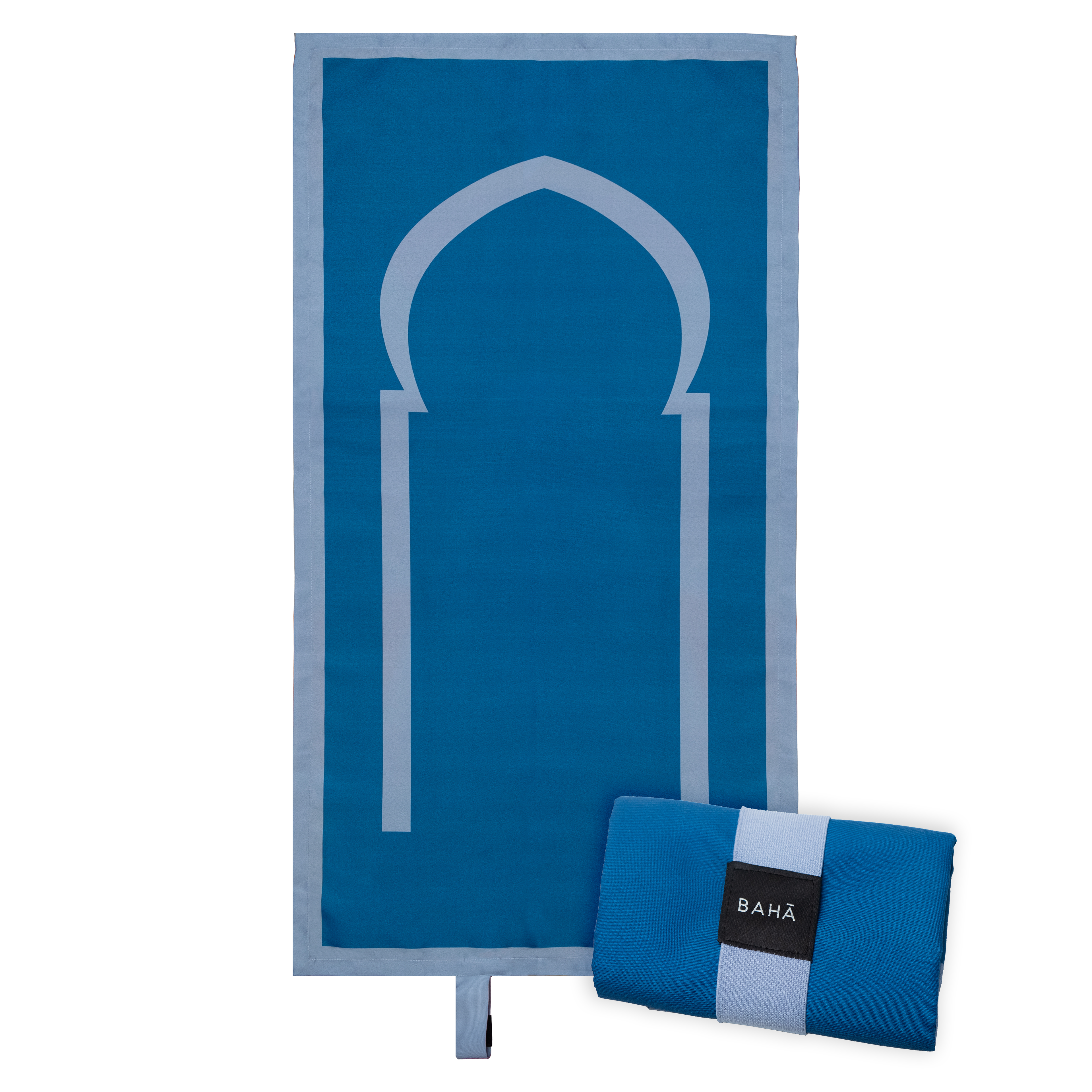 Baha islamic portable pocket sejadah muslim prayer mat blue