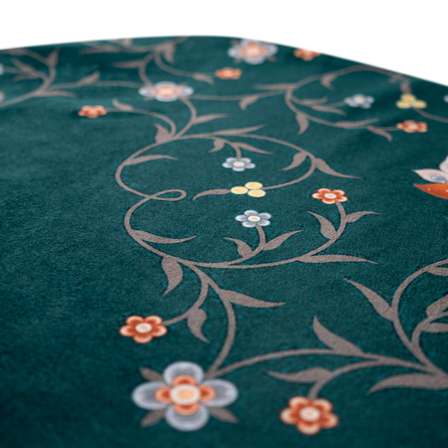 royal islamic indoor sejadah muslim prayer mat memory foam pedded velvet soft emerald green floral design
