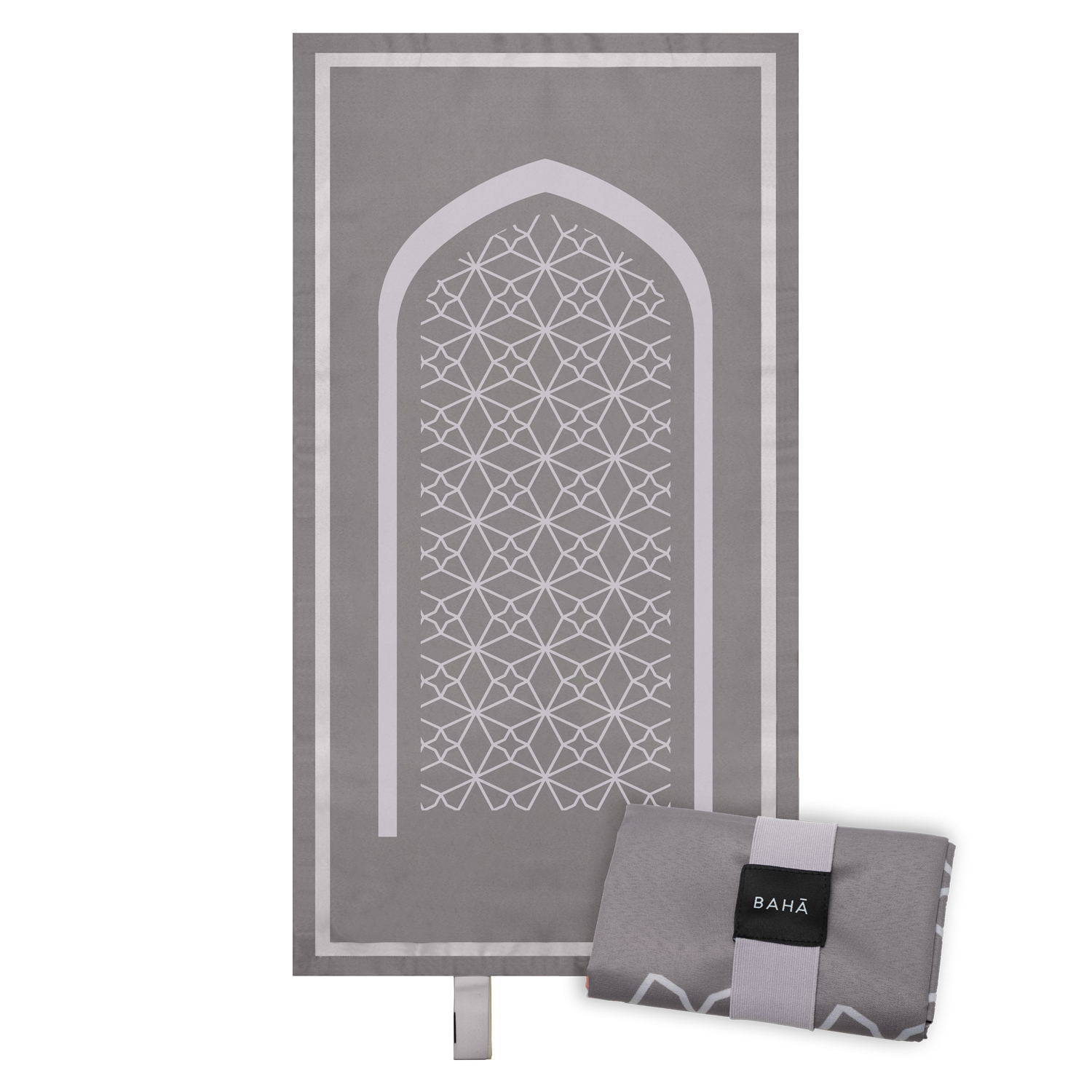 BAHA portable gray pocket travel waterproof foldable islamic prayer mat/rug for muslims on the ground