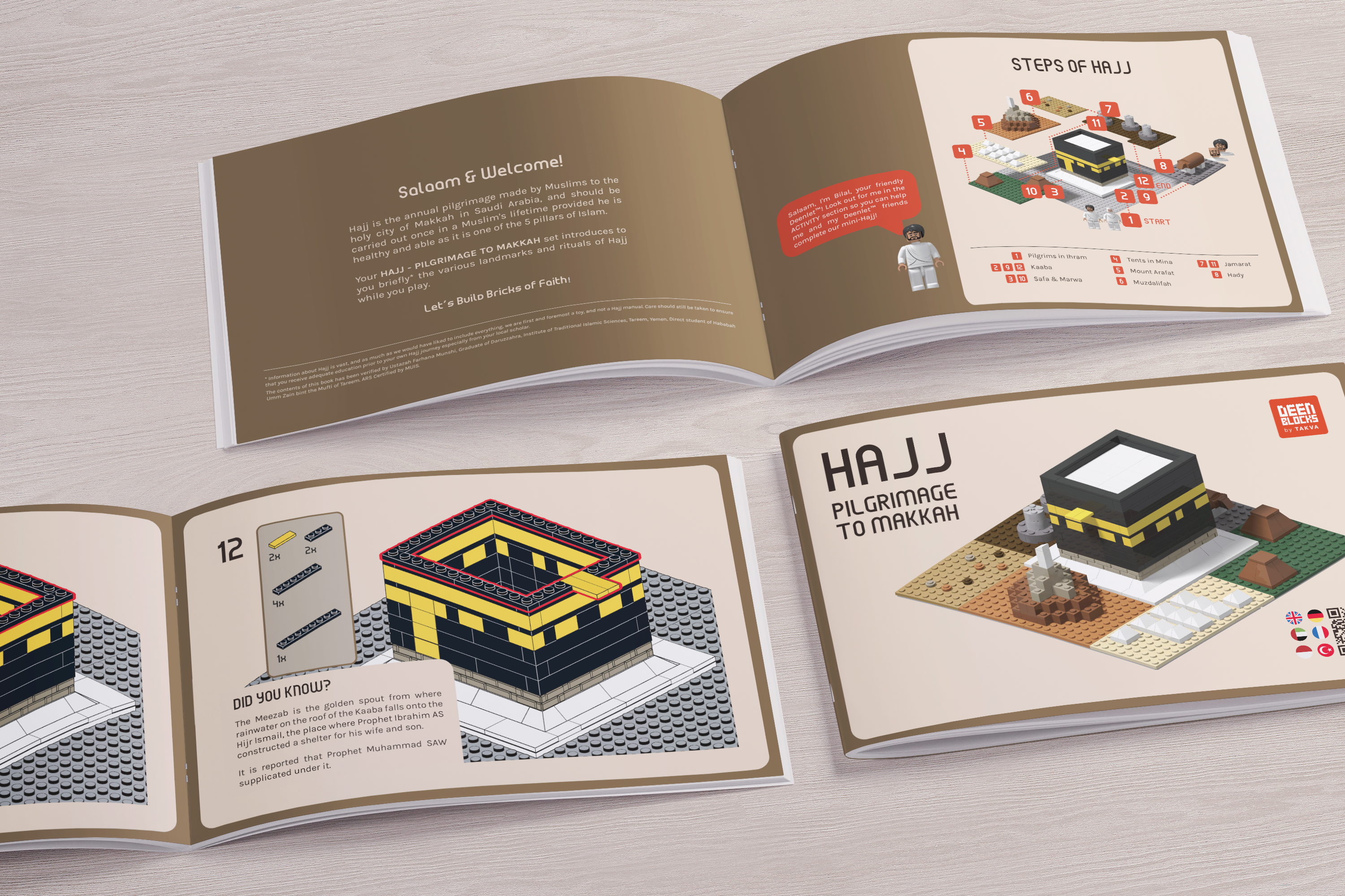 hajj pilgrimage to Makkah miniature model building bricks Muslim kids toy educational Islamic lego toys for children