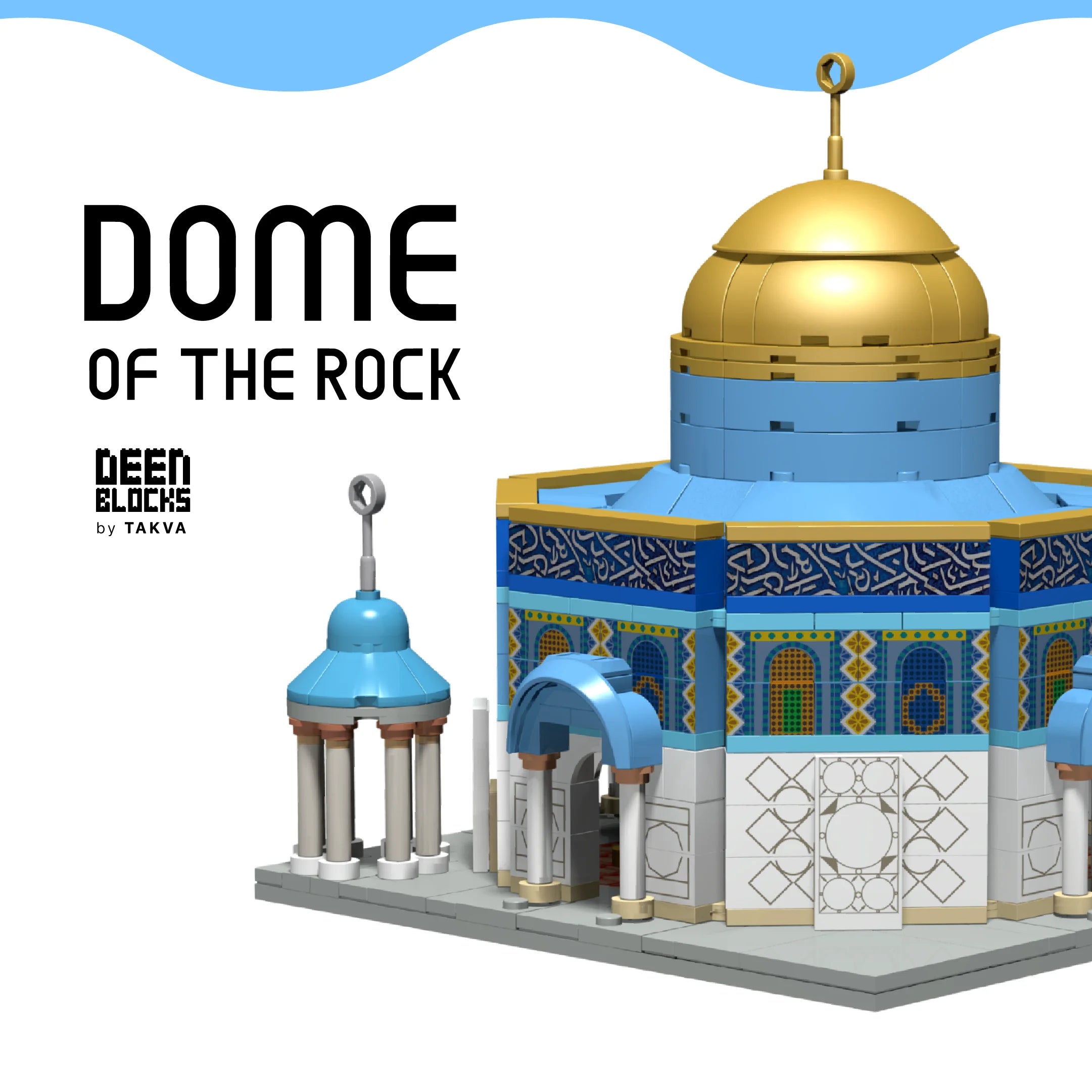 Close up image of Dome of the Rocks DeenBlocks
