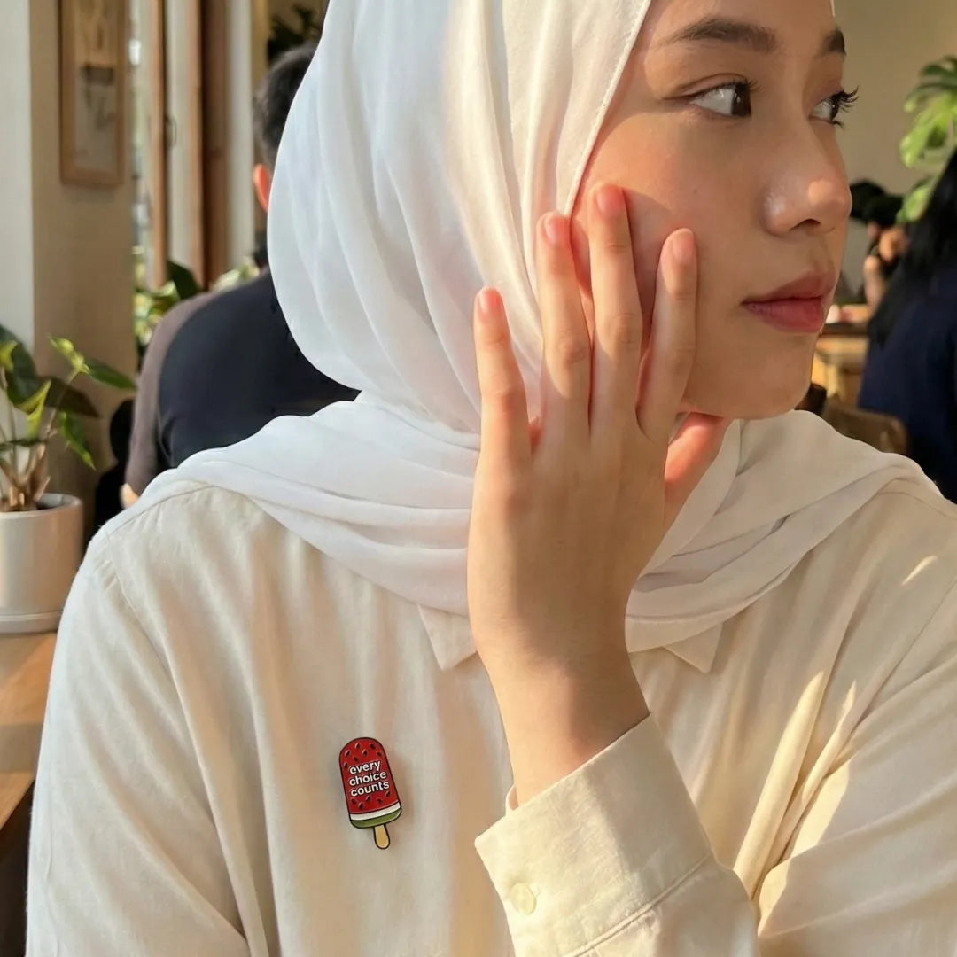 Pin Enamel Gaya Hidup Halal TAKKITS | Lencana Pin Islamik | Hadiah Muslim