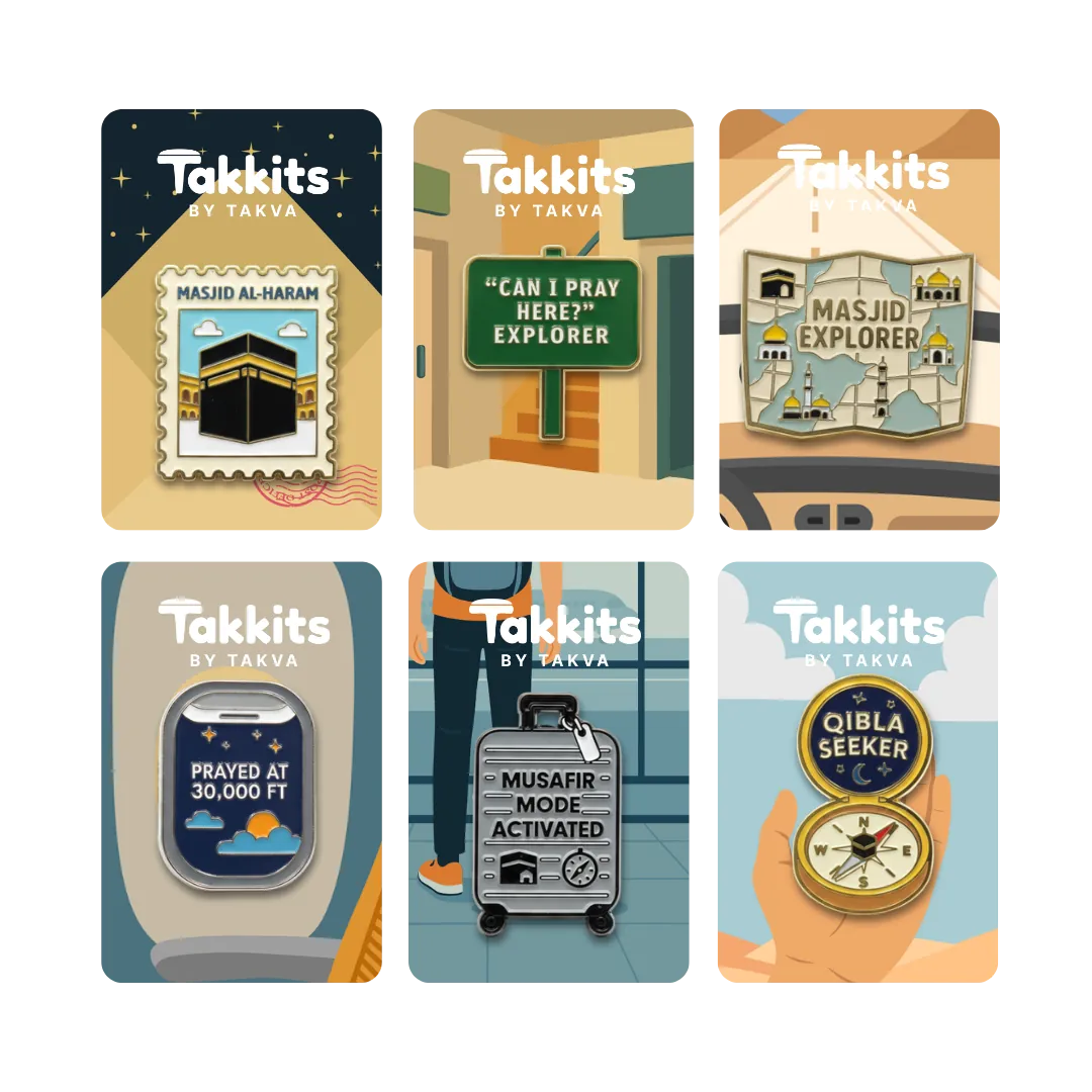 TAKKITS Pin Enamel Haji | Lencana Pin Islamik | Hadiah Haji & Umrah