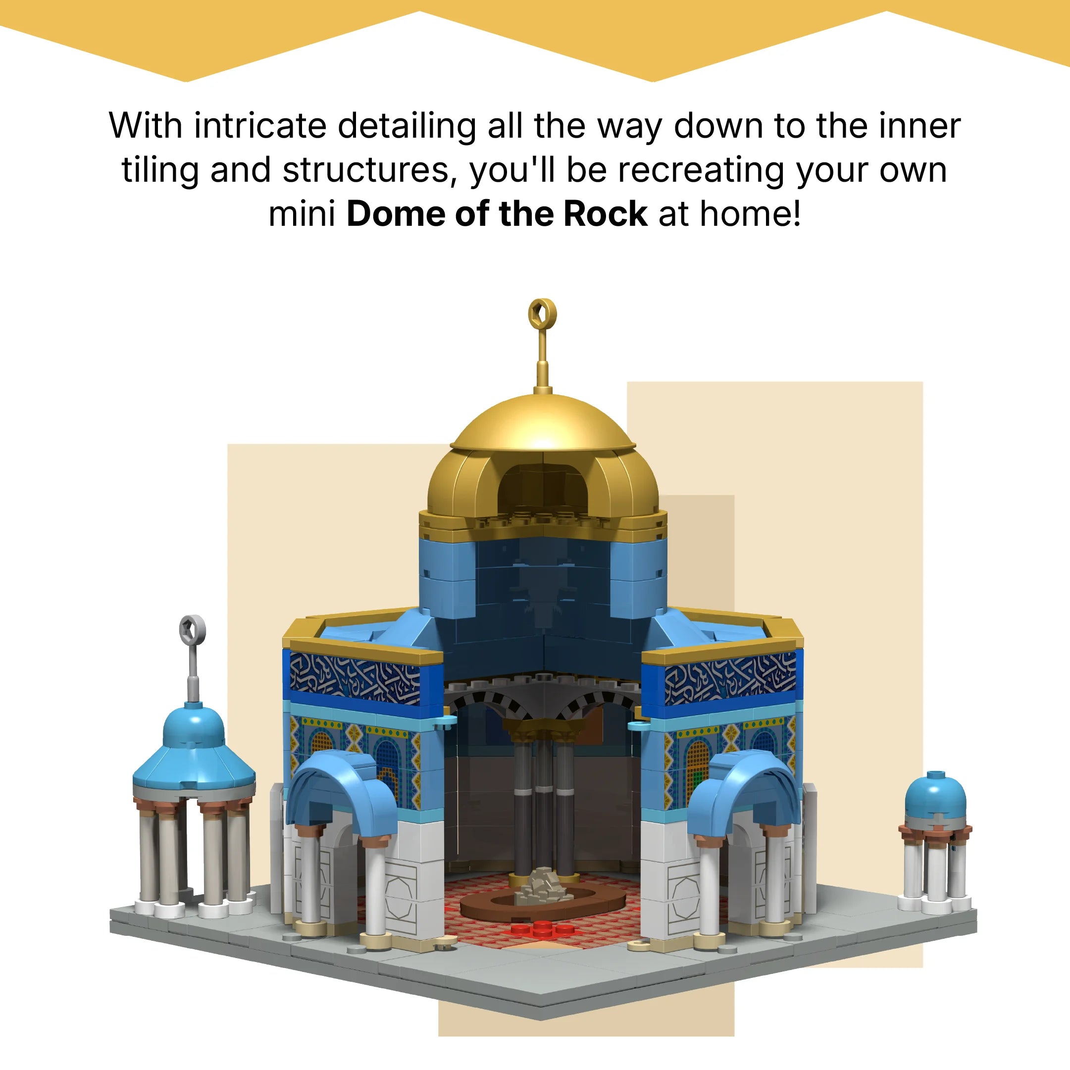 Interior detail of the Dome of the Rock building blocks