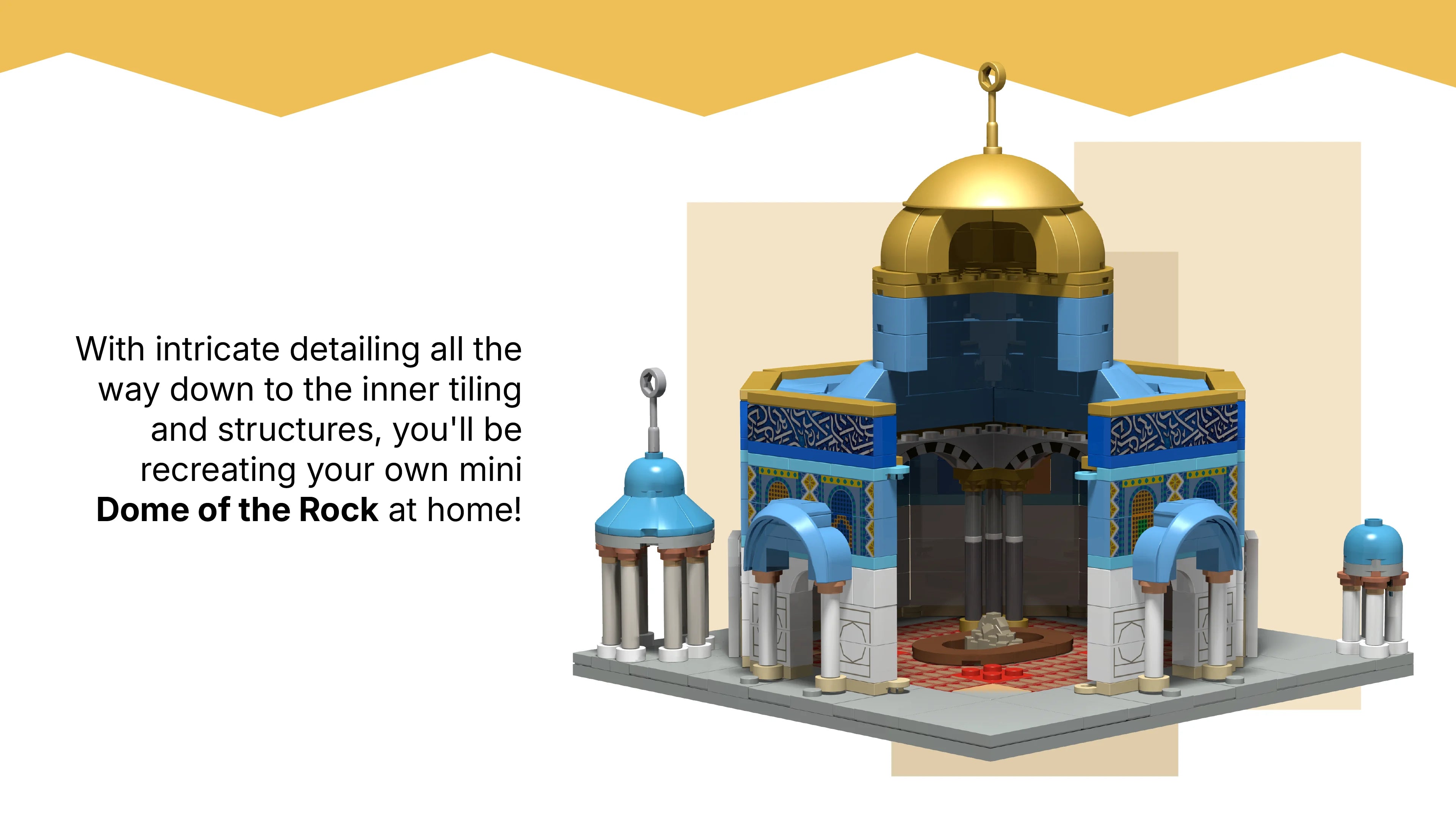 Interior detail of the Dome of the Rock building blocks
