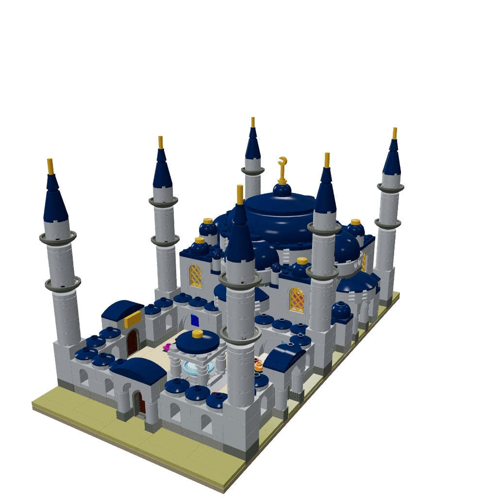 DeenBlocks Blue mosque 3d movable image