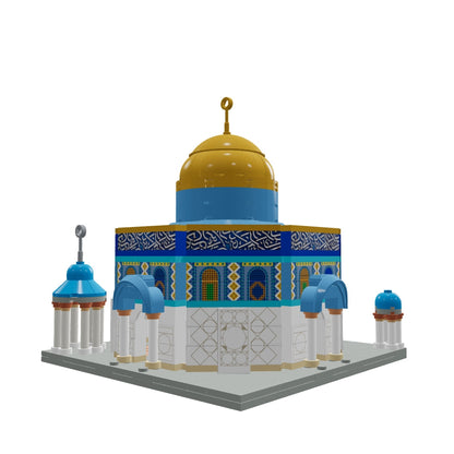 360-degree view of assembled Dome of the Rock block model