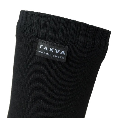 Side view of TAKVA Wudhu Socks showing waterproof fabric texture