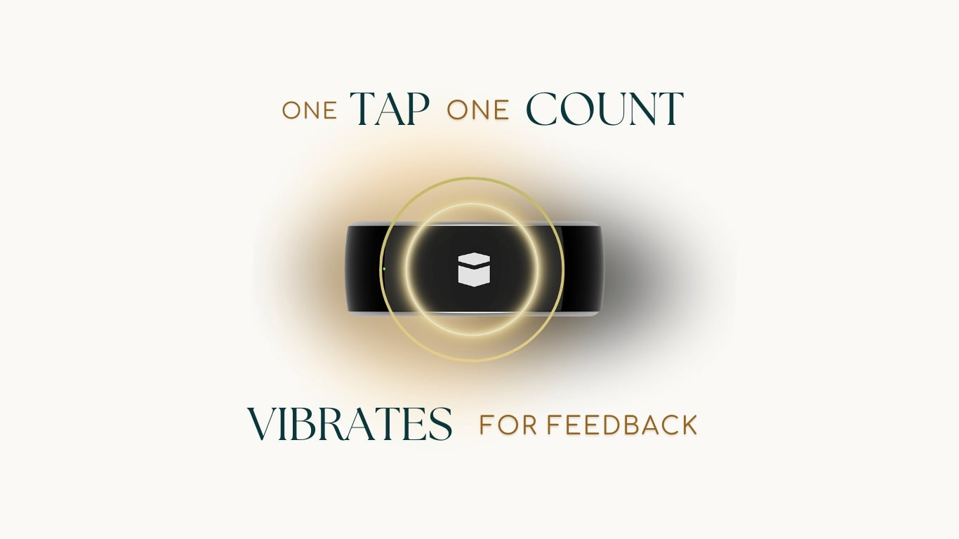 TAKVA Zikr Ring one tap one count vibration feedback