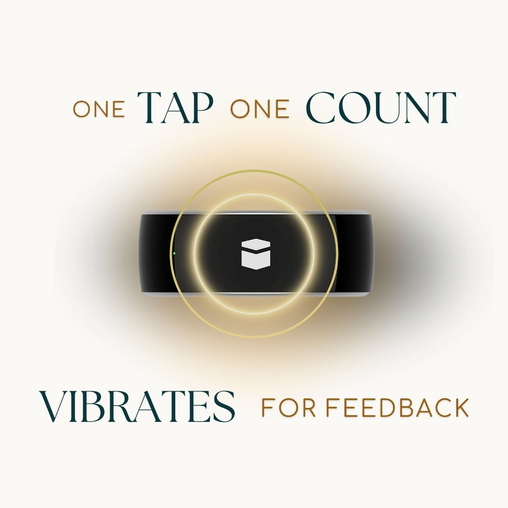 TAKVA Zikr Ring one tap one count vibration feedback