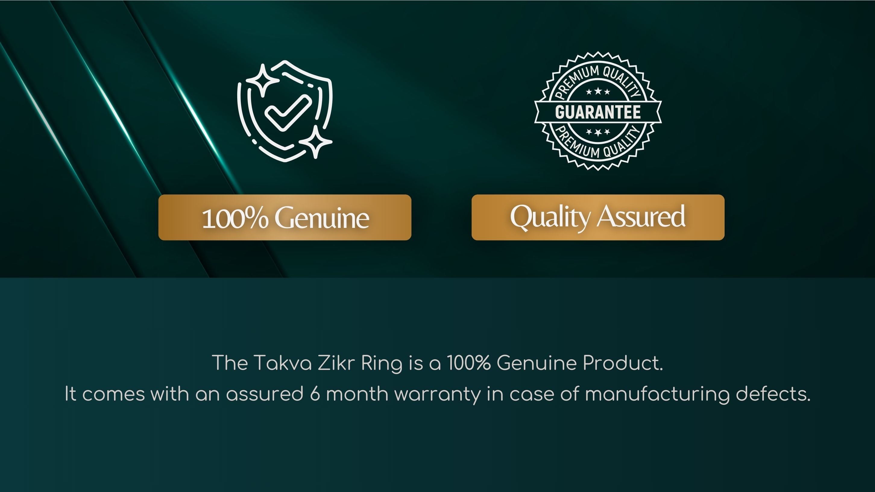 TAKVA Zikr Ring 100 percent genuine with 6 month quality warranty