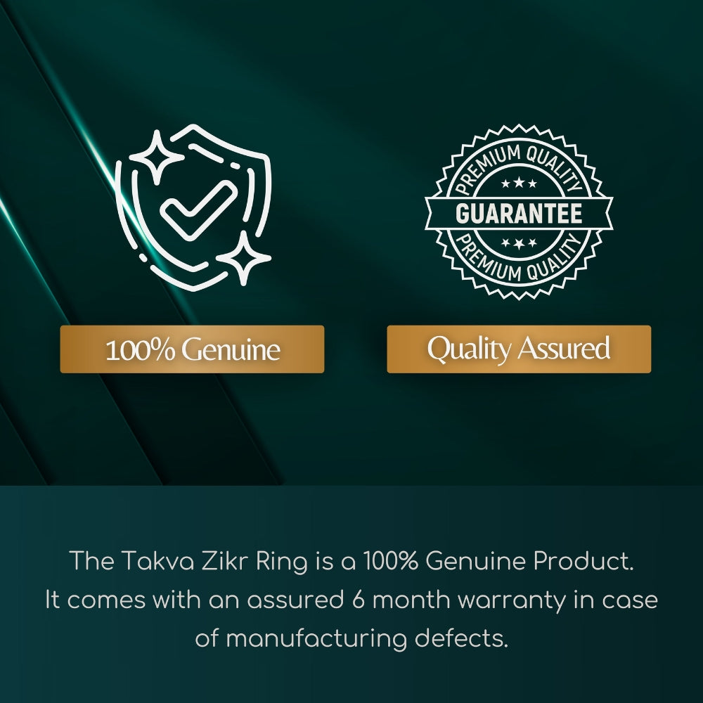 TAKVA Zikr Ring 100 percent genuine with 6 month quality warranty