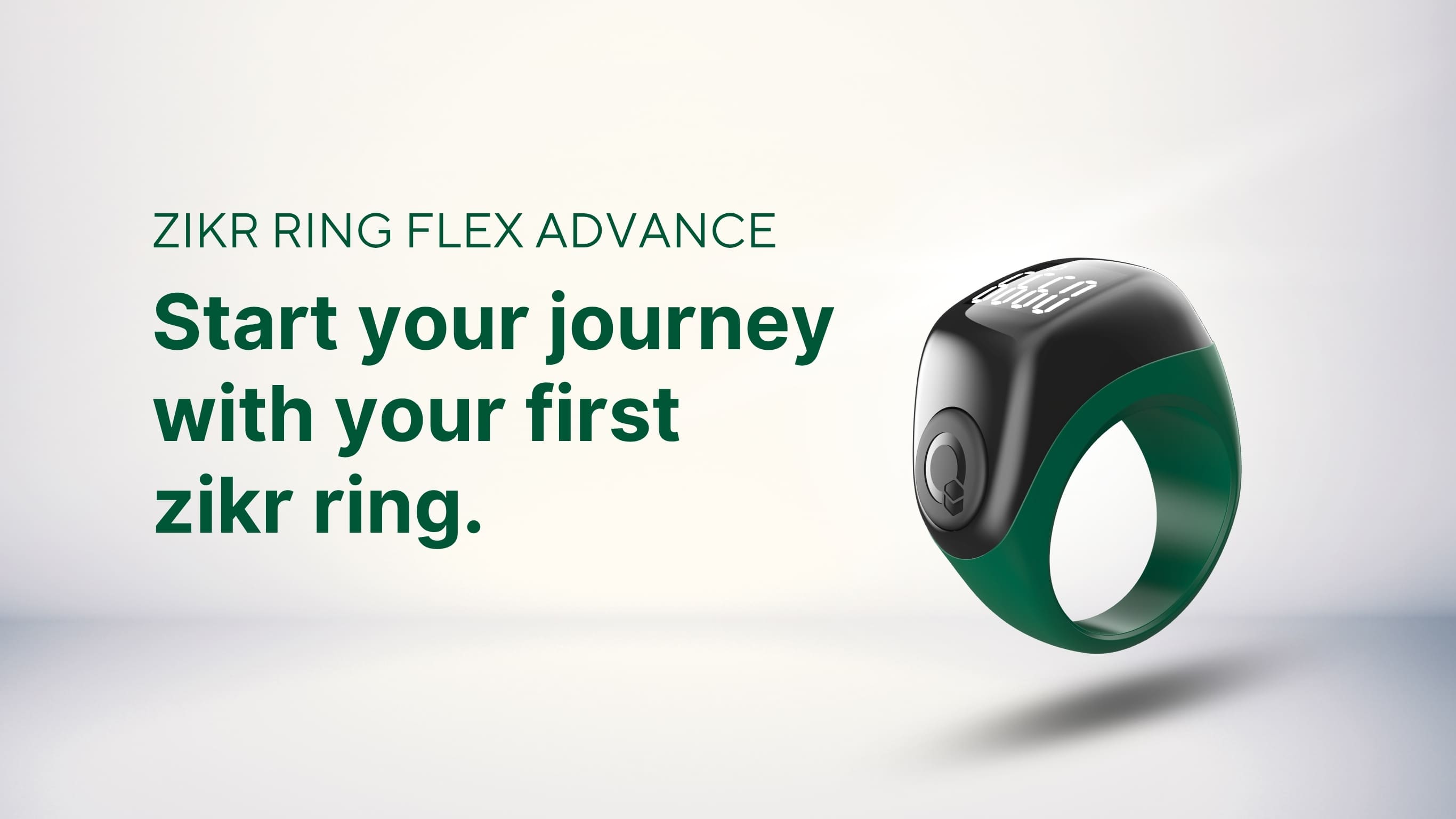 start your journey with your first zikr ring Zikr Ring Flex Advance in green 
