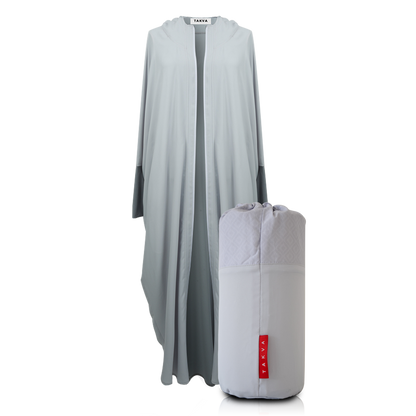 travel prayer parka namaz salah praying dress soft grey