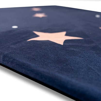 blue cosmos rocket moon indoor pedded sejadah for kids my first prayer mat