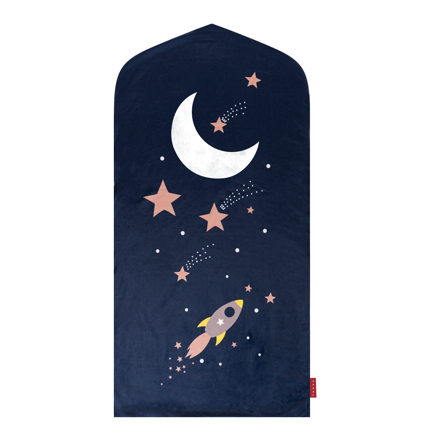 blue cosmos rocket moon indoor pedded sejadah for kids my first prayer mat