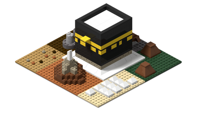 hajj pilgrimage to Makkah miniature model building bricks Muslim kids toy educational Islamic lego toys for children