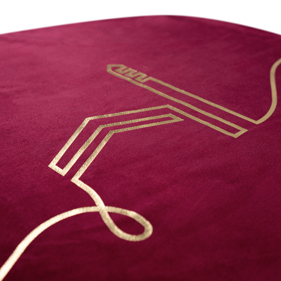  islamic indoor sejadah muslim prayer mat memory foam pedded velvet soft fuchsia pink kaaba gold