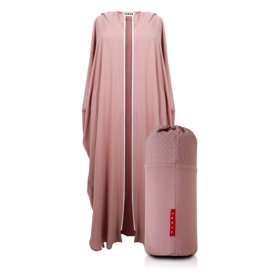 travel prayer parka namaz salah praying dress soft pink