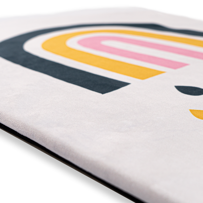white sea ship rainbow colorful indoor pedded sejadah for kids my first prayer mat