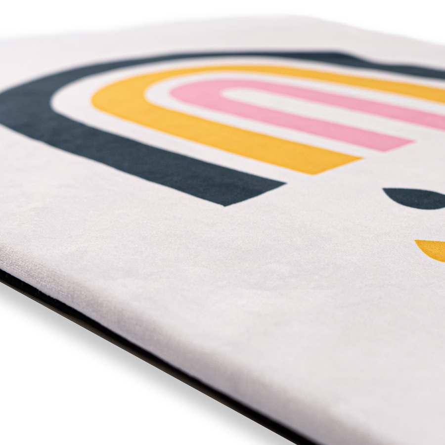 white sea ship rainbow colorful indoor pedded sejadah for kids my first prayer mat