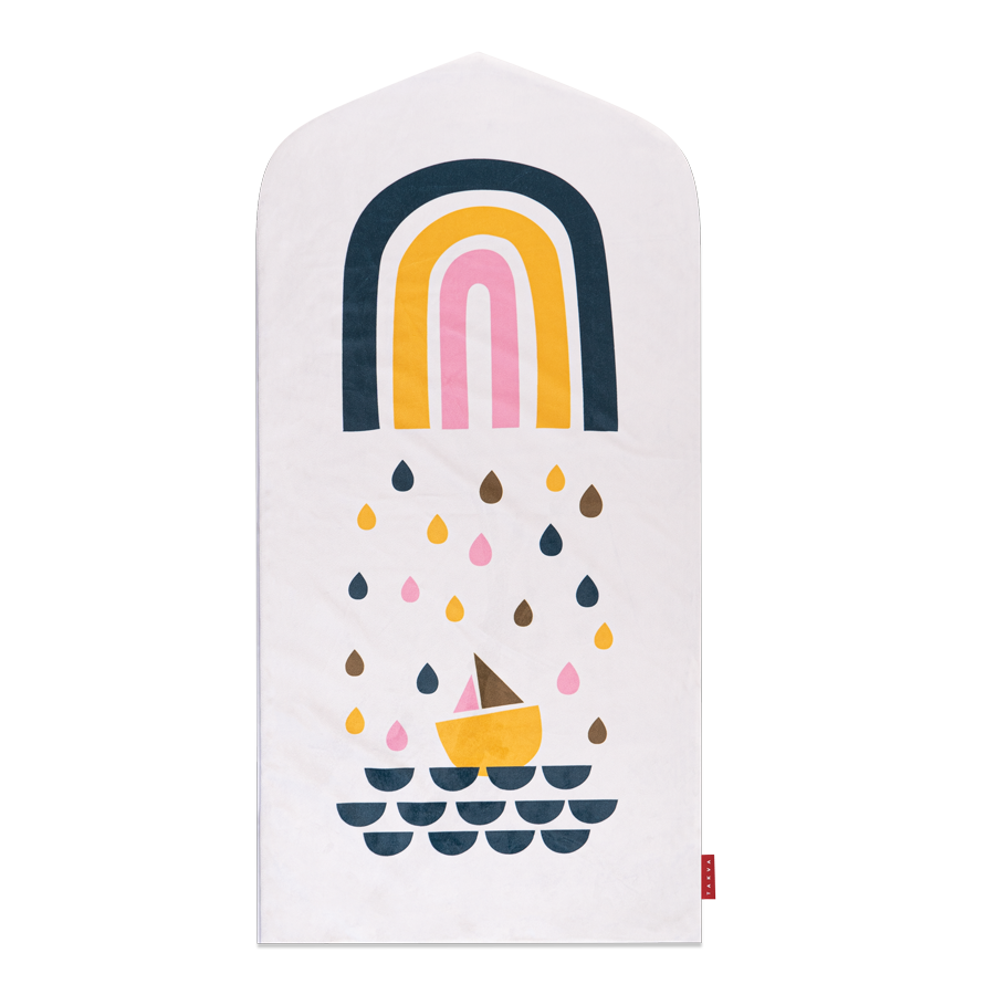 white sea ship rainbow colorful indoor pedded sejadah for kids my first prayer mat