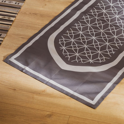 BAHA portable gray pocket travel waterproof foldable islamic prayer mat/rug for muslims on the ground