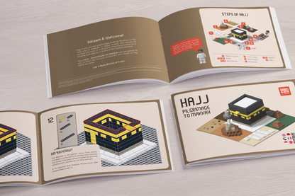 hajj pilgrimage to Makkah miniature model building bricks Muslim kids toy educational Islamic lego toys for children