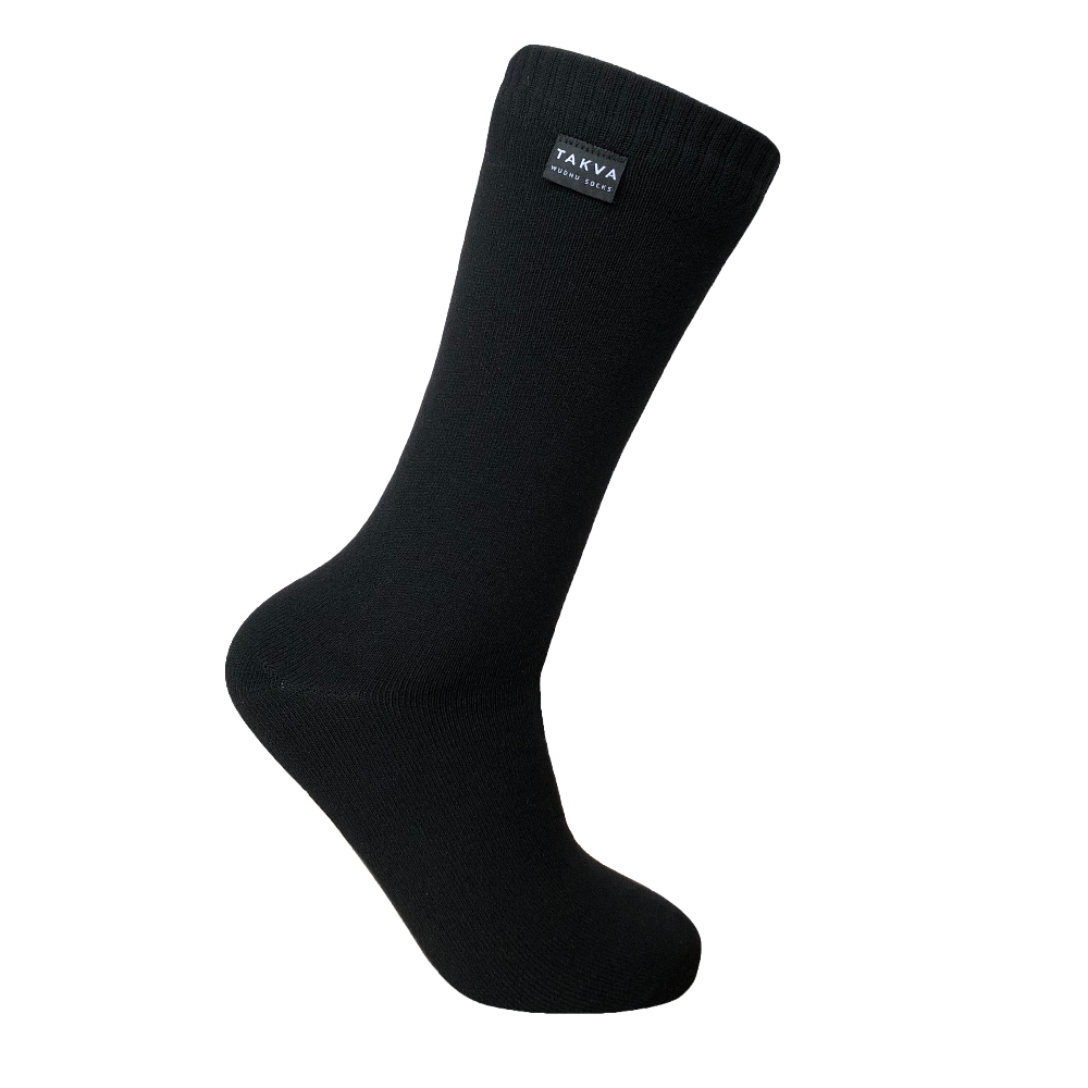 Black TAKVA Wudhu Sock, waterproof and Shariah-compliant for masah